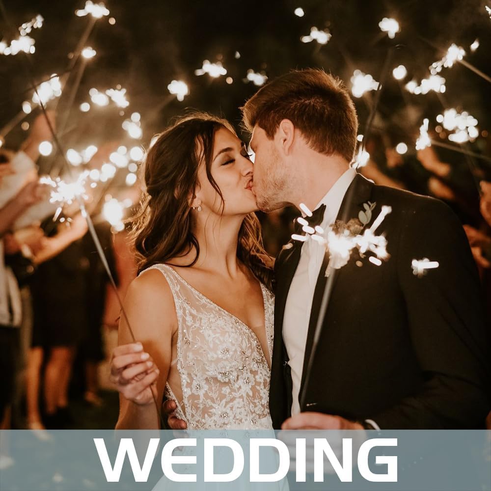 Portable 12-inch 80 Pieces Sparklers Wedding Send-Off,Suitable for Celebratory Holidays Such as Easter,Wedding Favors,Holiday Revelry and More（3-5 Days Deliveried） (12-inch 80 Pieces)