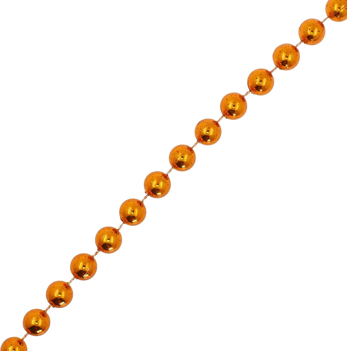 Mandala Crafts 10mm Faux Orange Pearl Beads Roll - 11 Yards Strand of Fake Pearls Chain Garlands Spool String for Christmas Tree, Wedding, Party, Vases, DIY Decoration