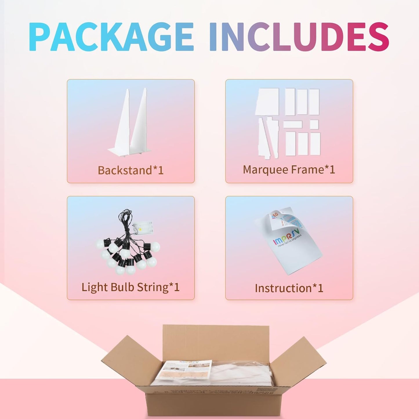imprsv Marquee Light Up Letters, 3FT Marquee Letters for Birthday Baby Shower Wedding Decorations Light Up Letters for Engagement Party Decor, Large Marquee Letters for Party Decorations, Letter N