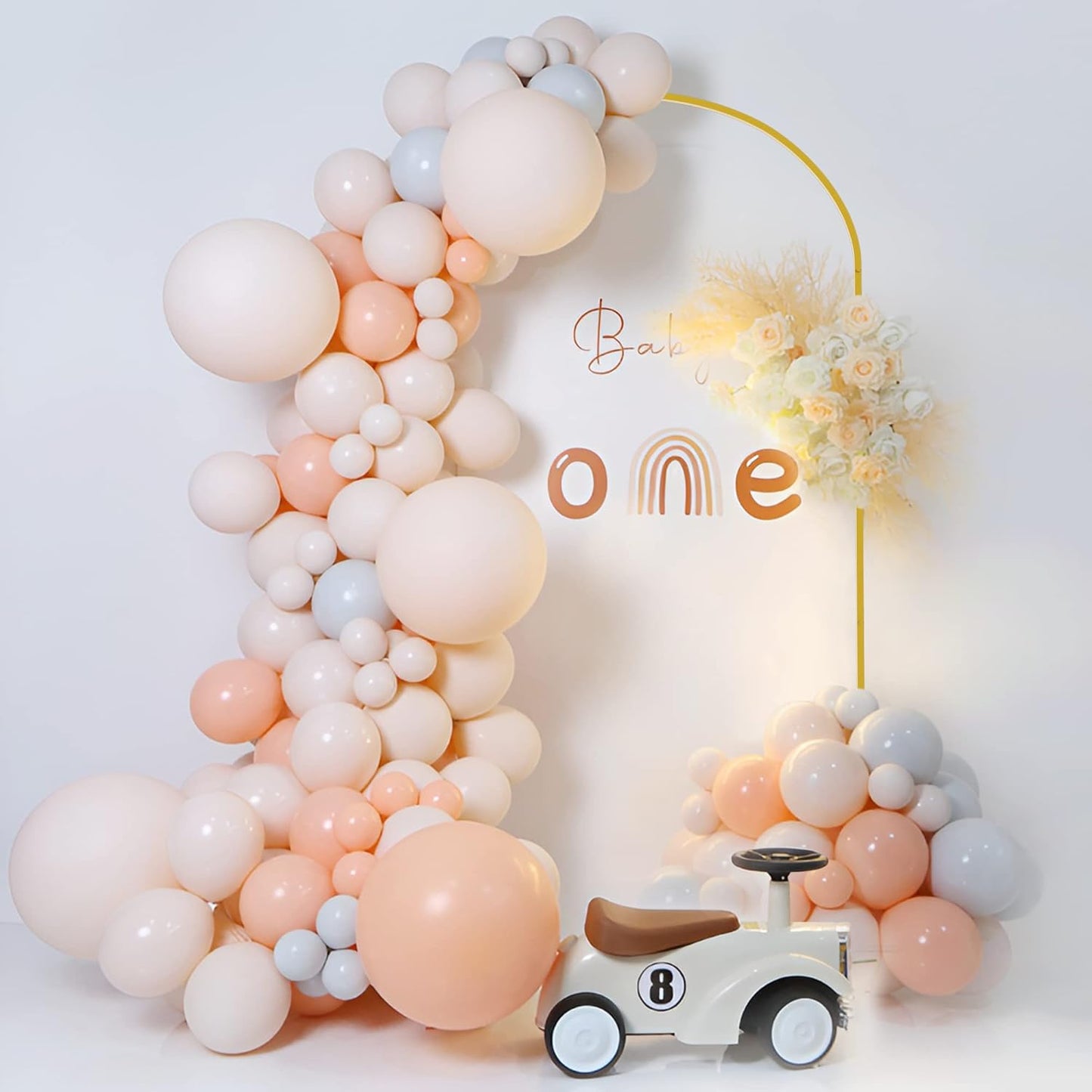 Putros Metal Arch Backdrop Stand 6.6FT Gold Wedding Balloon Arched Backdrop Stand Square Arch Frame for Birthday Party Bridal Baby Shower Ceremony Decoration