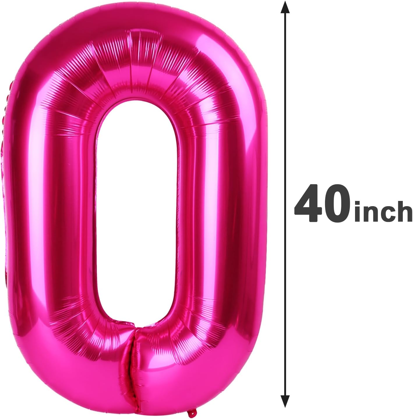 Hot Pink Foil Number 80 Balloon 40 Inch, Helium Mylar Eight Number 80 Birthday Balloons, 80th Hot Pink Women Men Wedding Anniversary, Graduations Party Supplies