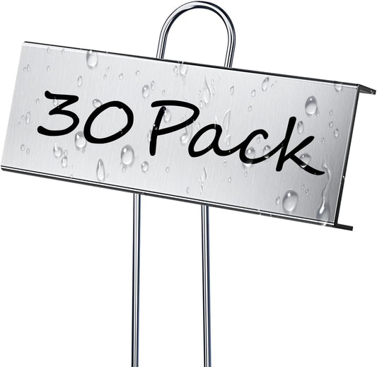 30 Pack Metal Plant Labels for Outdoor Garden Waterproof Plant Markers, Labels Garden Markers for Seedlings Herbs Vegetable Greenhouse Gifts, with Pen
