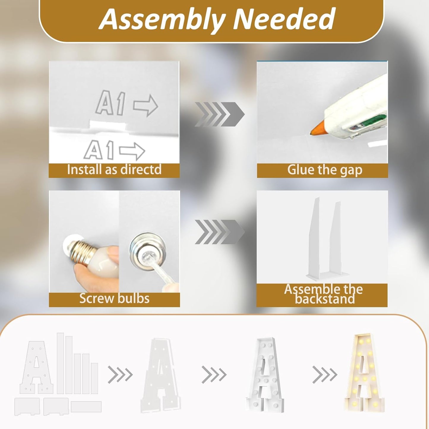 Ledido Marquee Letters 4FT Light Up Letter Marquee Lights Sign, 4 Feet Tall Large Light Up Signs Alphabet Letters Party Lights Decoration for Birthday Graduation Baby Shower Wedding Letter X