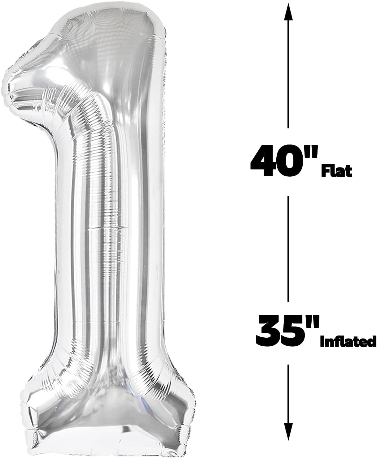 40 Inch Silver Mylar Foil Number 16 Birthday Balloon, Digital Balloons for 16 Boy Girl Party Decorations Supplies, Big Helium Balloon Numbers for 61 Men Women Anniversary