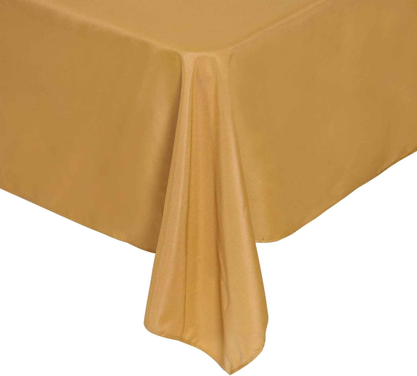 Rectangle Tablecloth 60x102 inch Washable Polyester Fabric Table Cloth for Wedding Party Dining Banquet Decoration（60x102, Gold）