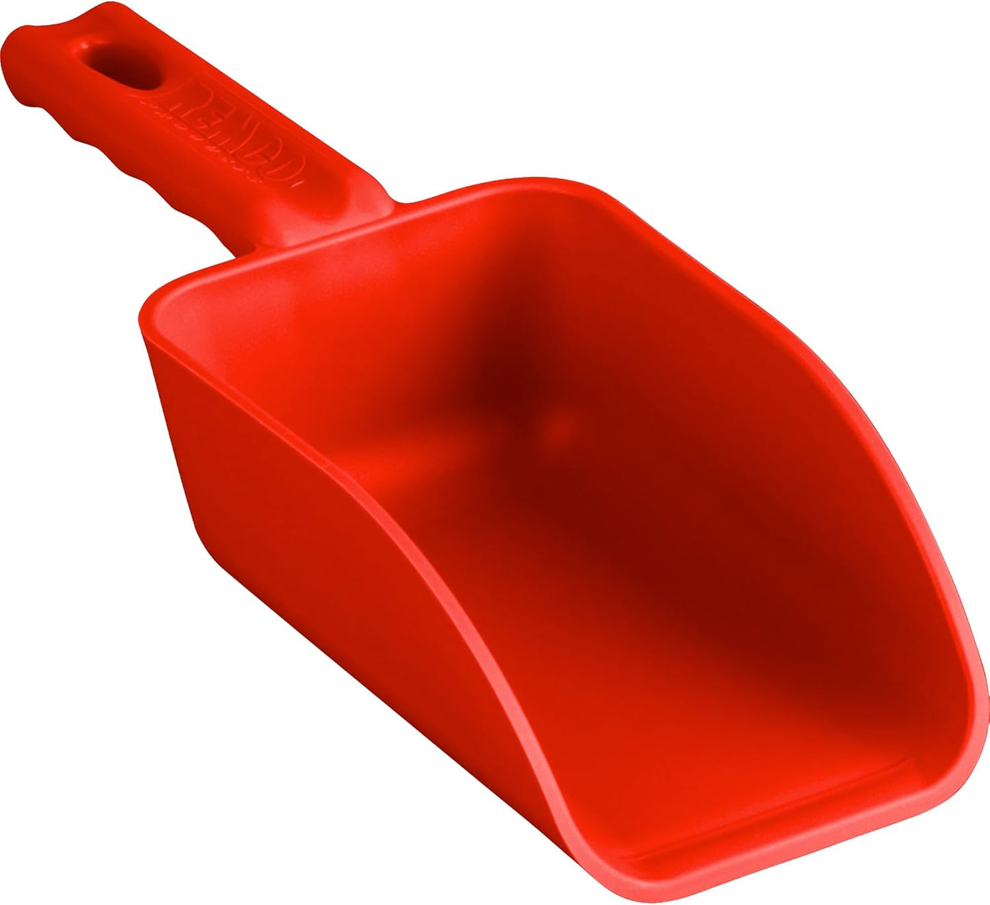 Vikan Remco 63004 Color-Coded Plastic Hand Scoop - BPA-Free Food-Safe Kitchen Utensils, Restaurant and Food Service Supplies, 16 oz, Red