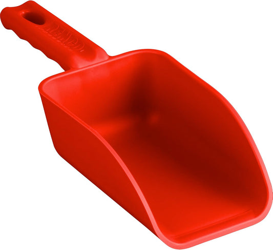 Vikan Remco 63004 Color-Coded Plastic Hand Scoop - BPA-Free Food-Safe Kitchen Utensils, Restaurant and Food Service Supplies, 16 oz, Red