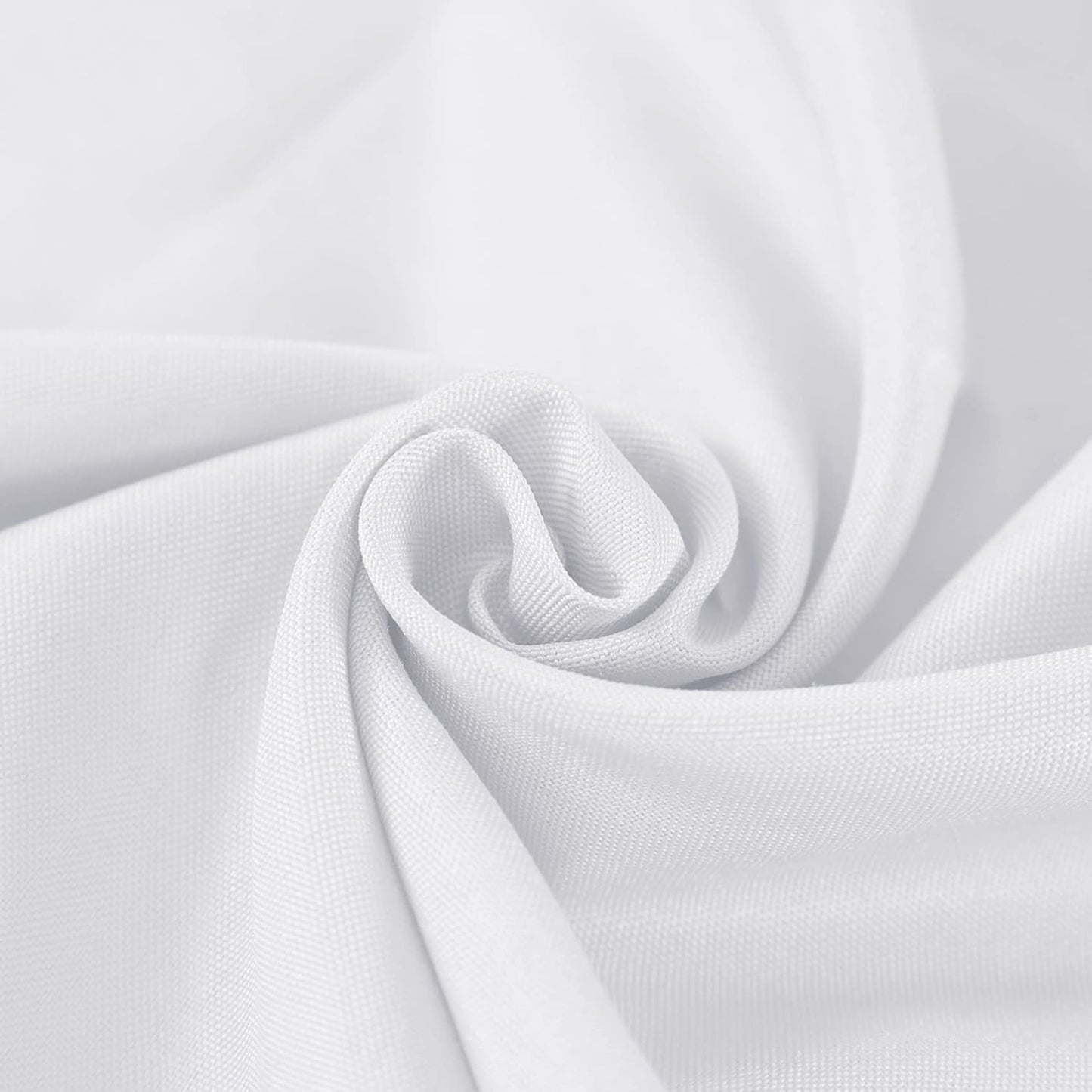 Fokitut 6 Pack Round Tablecloth, 90 Inch, Stain Resistant and Wrinkle Polyester Table Cloth, Fabric Table Cover for Kitchen Dining, Wedding, Party, Holiday Dinner-White