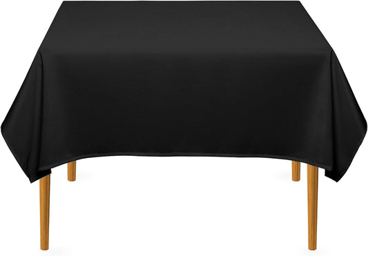 Lann's Linens - 54" Square Premium Tablecloth for Wedding/Banquet/Restaurant - Polyester Fabric Table Cloth - Black