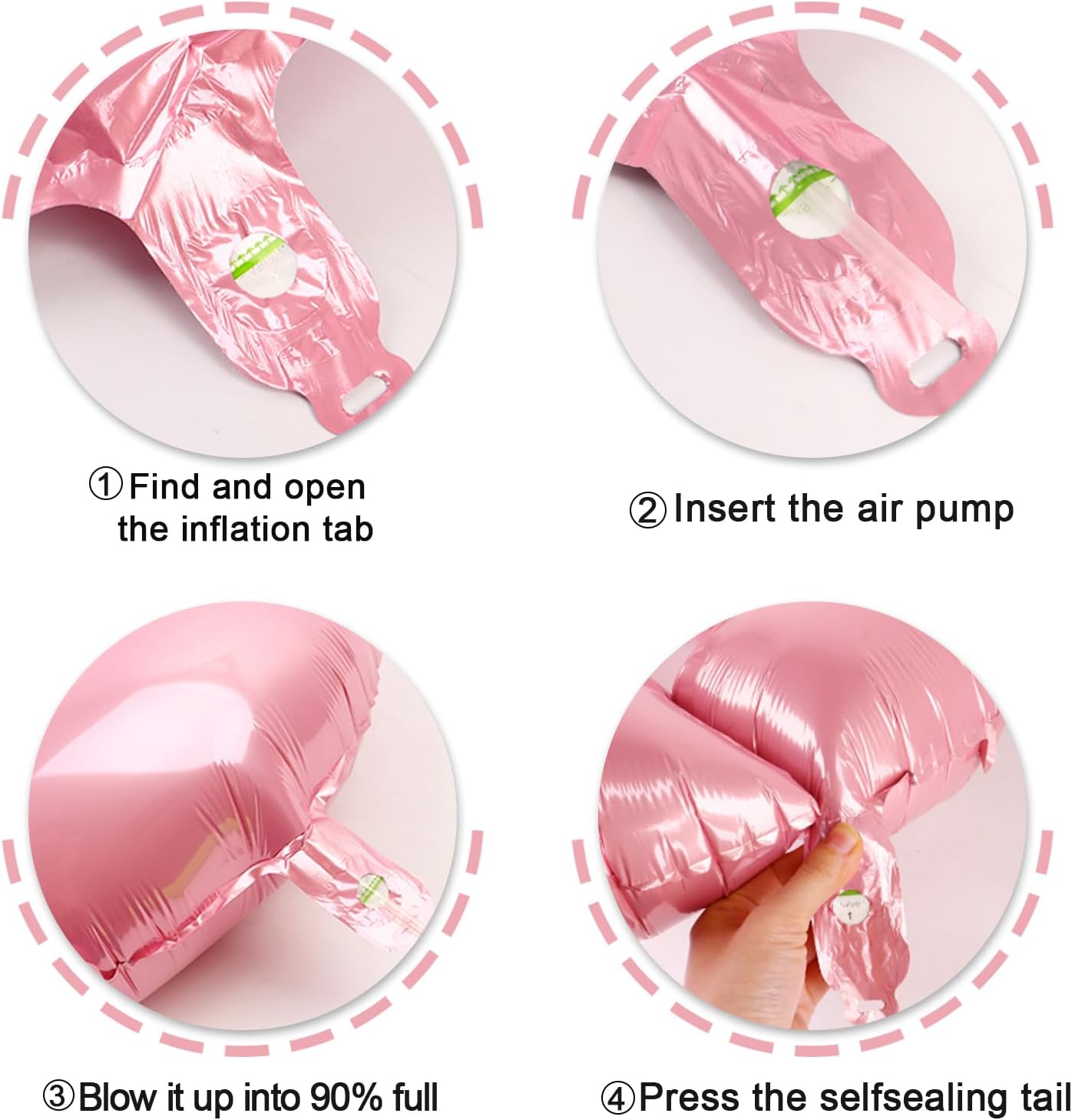 40 Inch Pearlescent Pink Large Number 4 Birthday Balloon, Giant Number Four 14 24 34 40 44 Balloons, Foil Mylar Big Balloons for Anniversary Graduation Supplies Decorations