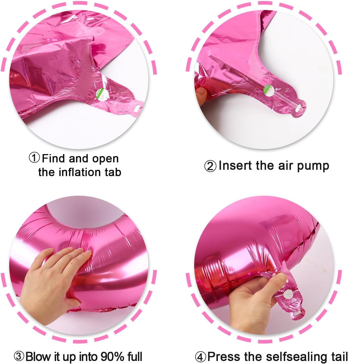 Pink Number 7 Birthday Balloon 40 Inch, Digital Balloons for 7 17 27 70 77 Party Celebration Decorations Supplies, Mylar Foil Numbers Balloon for Seven Wedding Anniversary