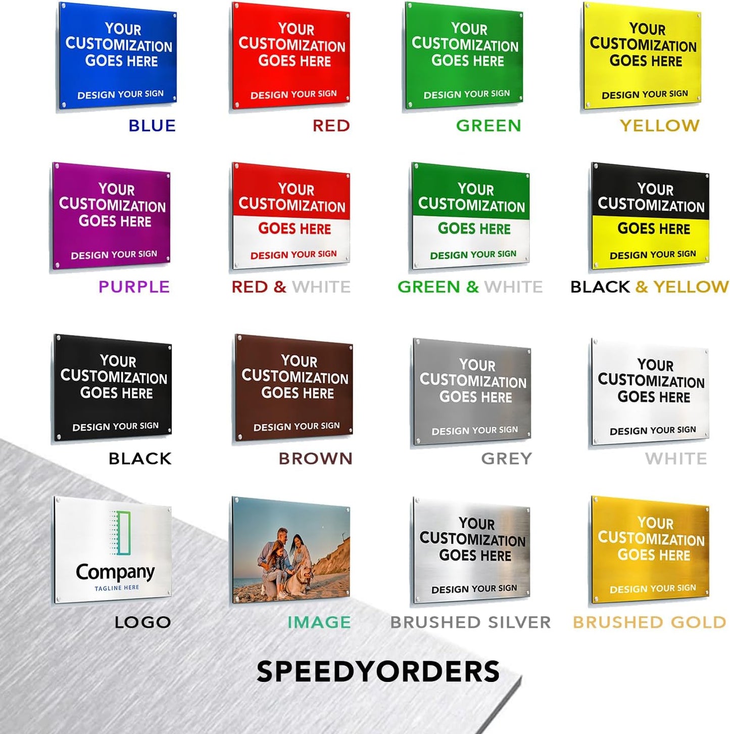 Custom Metal Signs, Personalized Aluminum, Customized Safety, Business Signs, Waterproof Outdoor, White Aluminum (36x24 In)