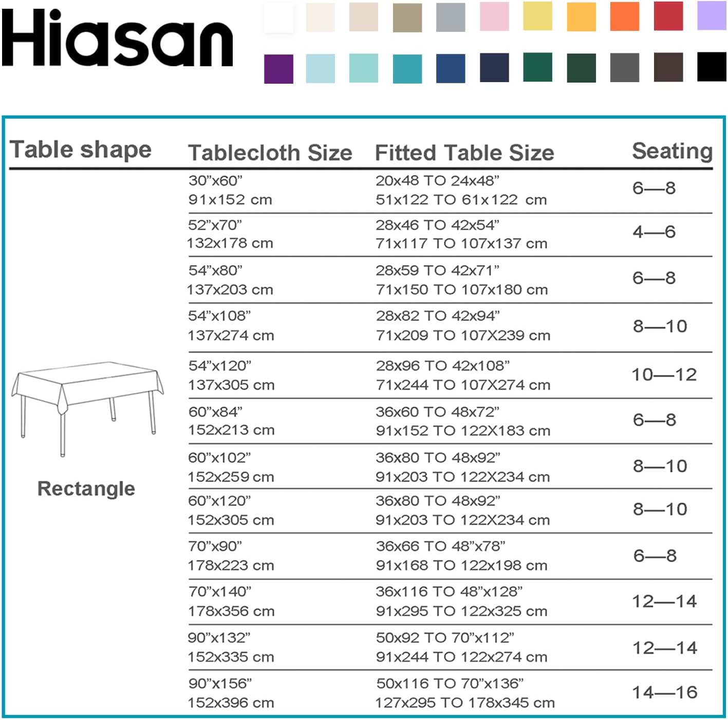 Hiasan Olive Green Tablecloth for Rectangle Tables - Waterproof and Spillproof Washable Fabric Table Cloth for Dining Room Kitchen Party, 52 x 70 Inch
