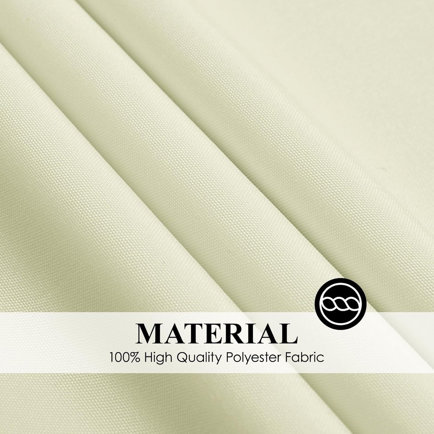 Round Tablecloth 2 Pack 108 Inch Ivory Tablecloths Washable Decorative Linen Polyester Table Clothes Cover for Dining Table Banquets Buffet Parties and Wedding