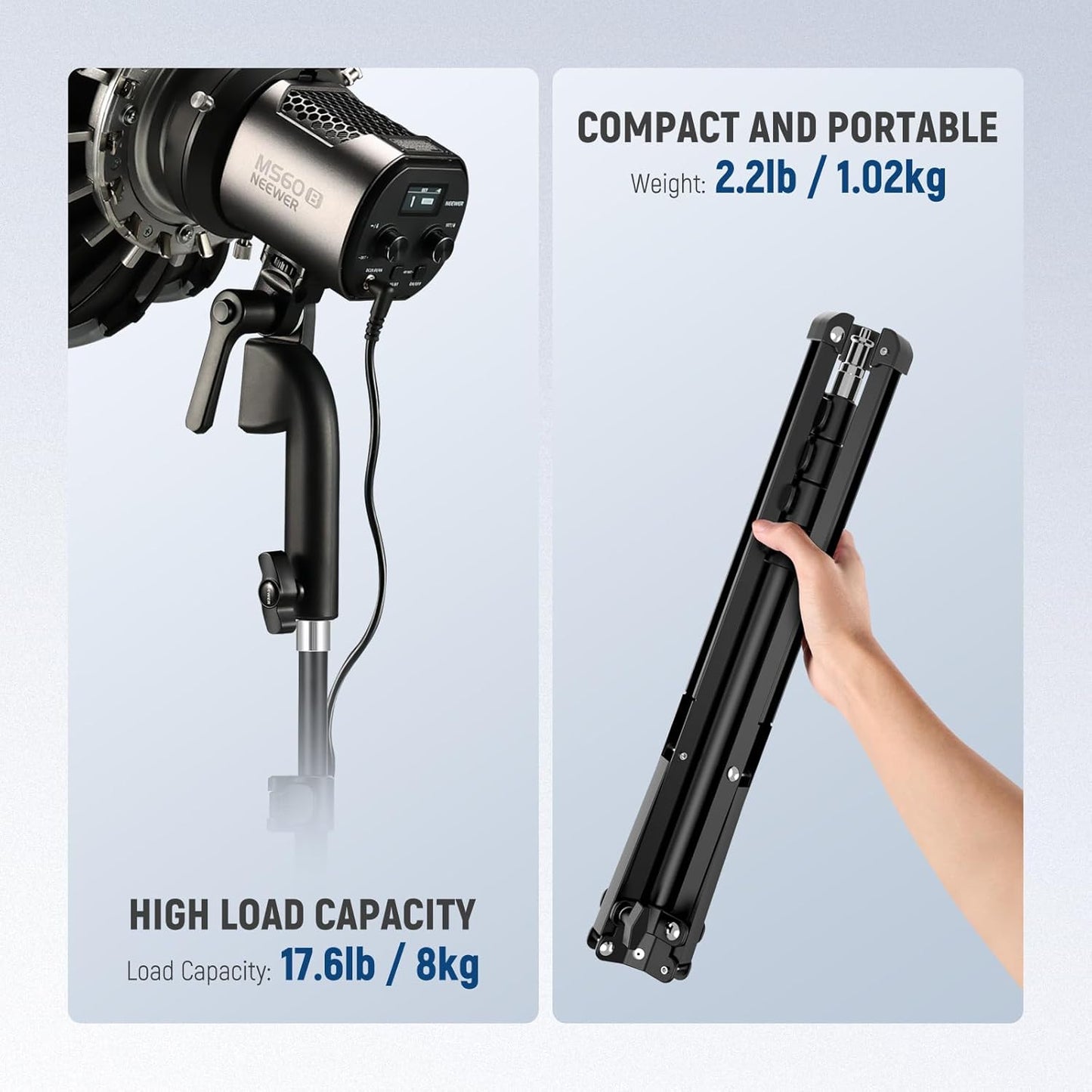 NEEWER Microphone Stand with Flexible Arm, Boom Arm Mic Floor Tripod Mount Holder with Mic Clips, 3/8" to 5/8" Adapter, Cable Clips for Singing Vlogging Live Streaming Video Recording, MS010