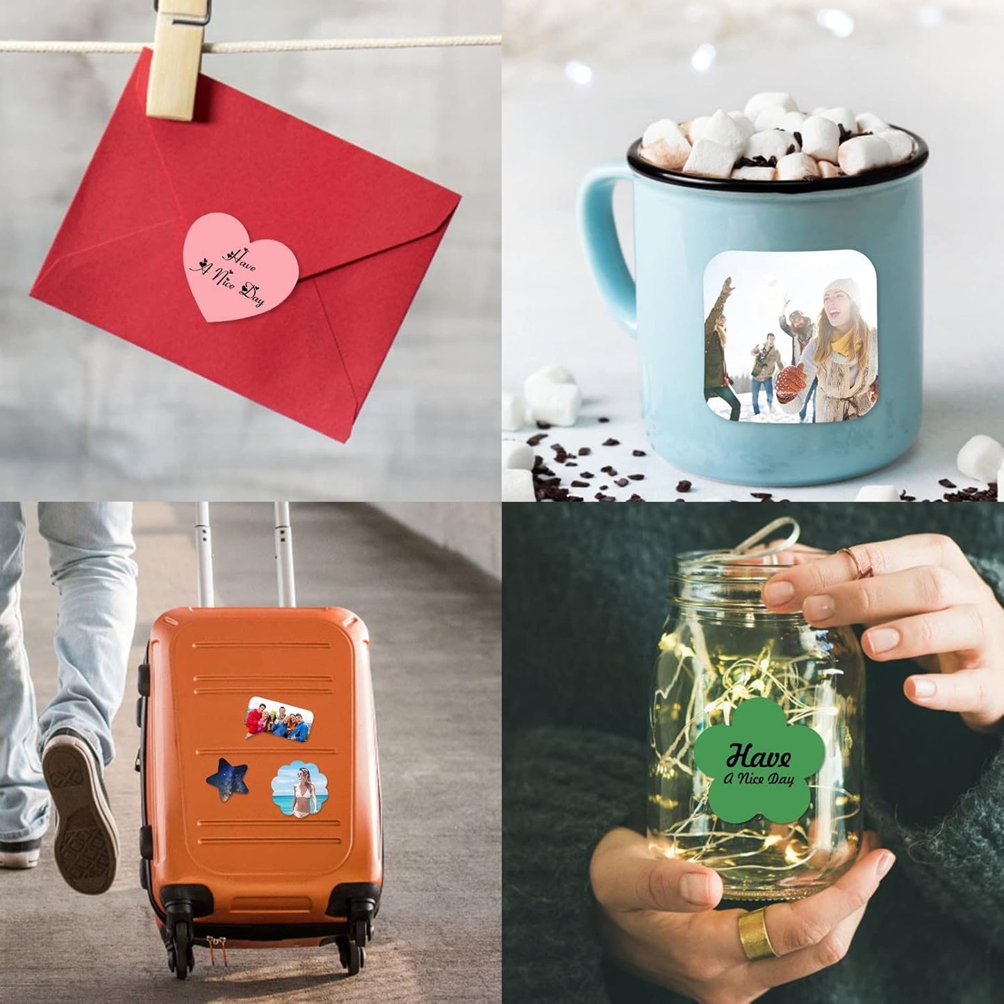 Personalized Custom Stickers for Business Logo Customized Labels with Photo Text Image Make Your Own Vinyl Decals Bulk 100 Pack