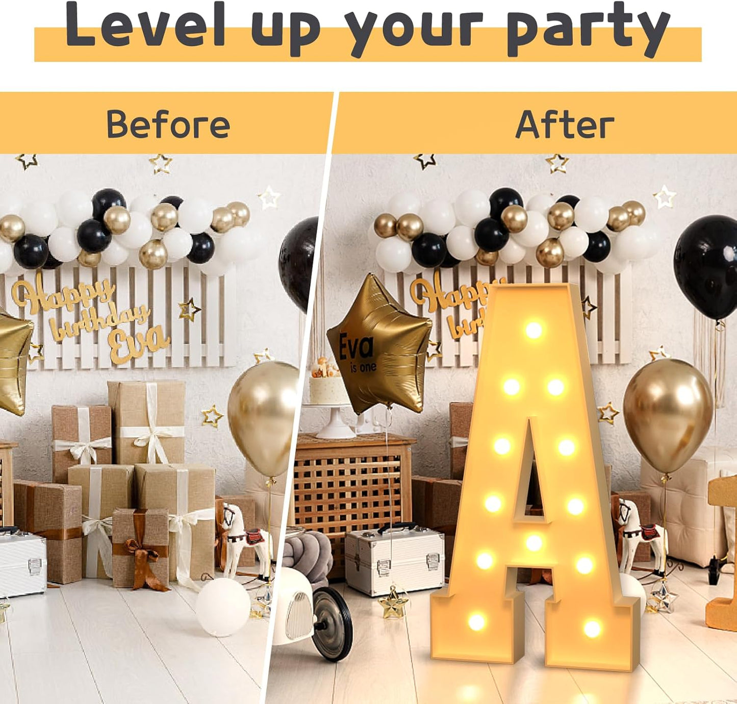 imprsv 4FT Marquee Light Up Letters for Birthday Party Decorations Large Marquee Letters for Baby Shower Bridal Shower Anniversarty Party Decor,Letter B