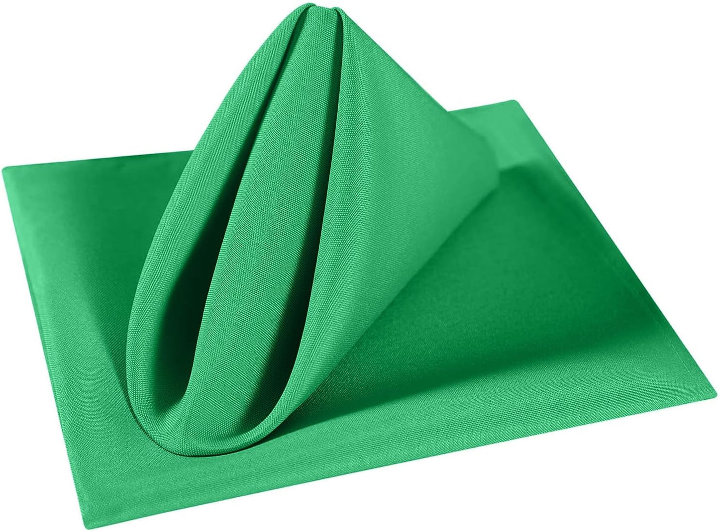 Cloth Napkins 20x20 inch Washable Polyester Dinner Napkins Soft Table Napkins for Wedding Party Dining Banquet(Emerald,12PCS)