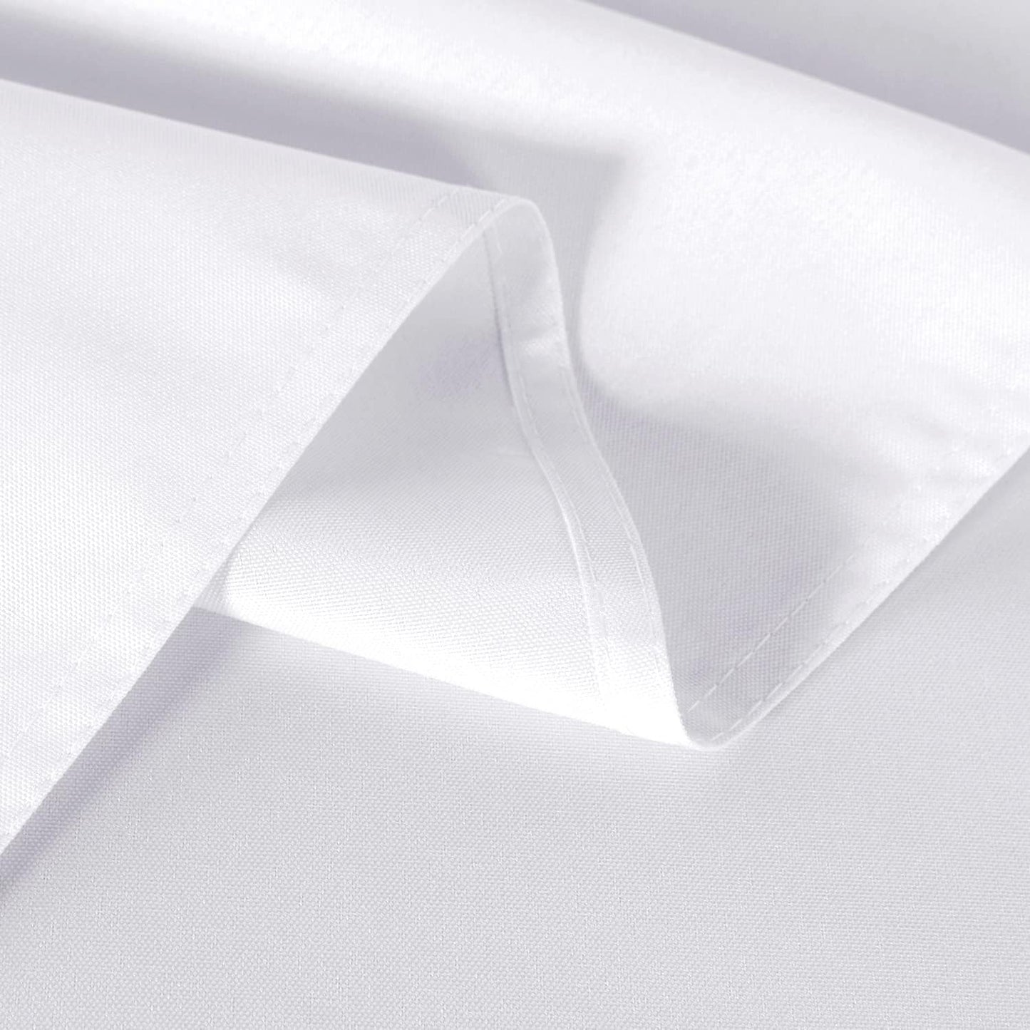 sancua 6 Pack White Tablecloth 60 x 102 Inch, Rectangle Table Cloth for 6 Feet Tables - Stain and Wrinkle Resistant Washable Polyester Table Cover for Dining Tables, Buffet Parties and Camping