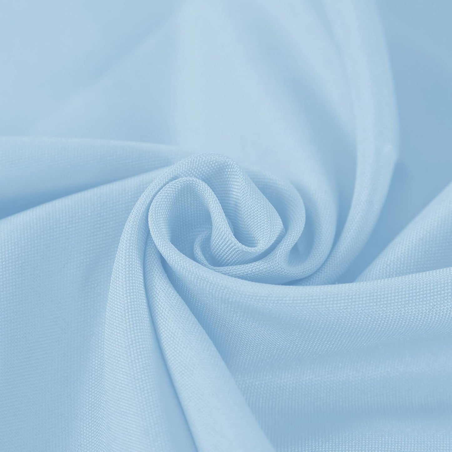 Fokitut 6 Pack Round Tablecloth, 90 Inch, Stain Resistant and Wrinkle Polyester Table Cloth, Fabric Table Cover for Kitchen Dining, Wedding, Party, Holiday Dinner-Blue Mist