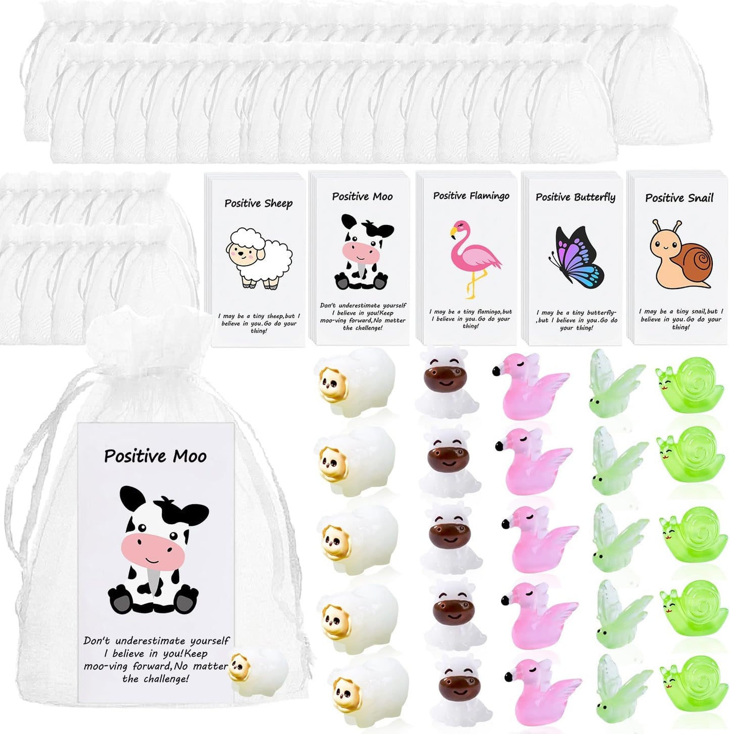 50 Set Employee Appreciation Gifts Bulk for Thank You Staff Back to School Student Teacher Coworker Nurse Pocket Gift End of Year Student Gifts Animal Pun Inspirational Note Cards Office Favors