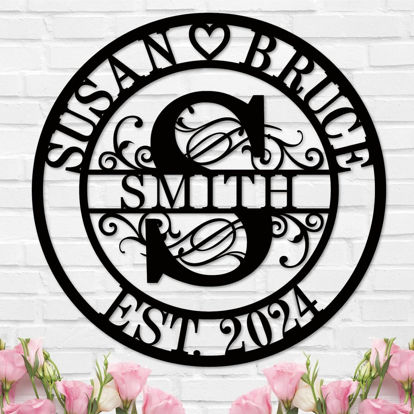 Personalized Wedding Anniversary Sign Gifts, Custom 50th 40th 65th 60th 25th 70th Anniversary Metal Sign, Wedding Gifts for Couples, Custom Name Sign, House Warming Gifts New Home