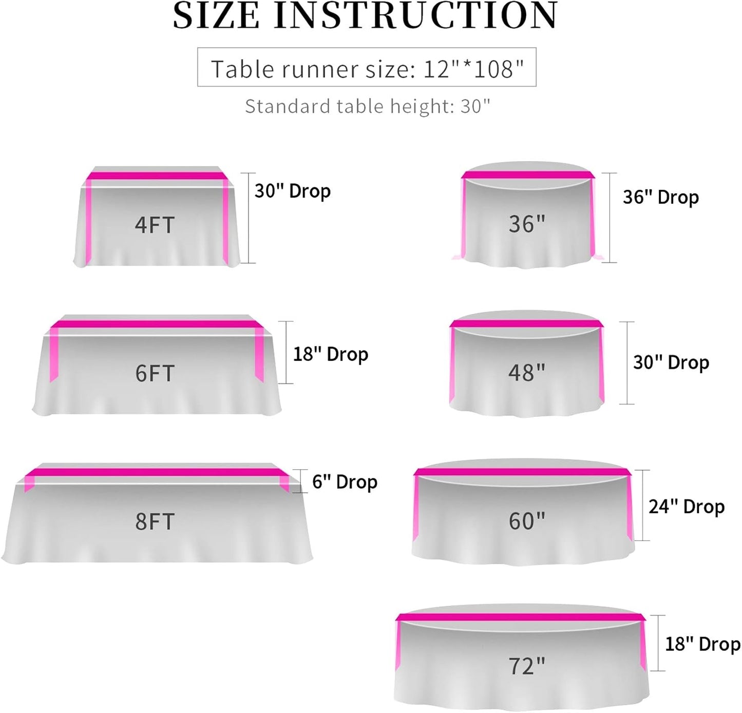 10-Pack Satin Table Runner Silver 12 x 108 inches Long, Table Runners for Wedding, Birthday Parties, Banquets Decorations（10 Pack, 12x108 Inch, Silver）