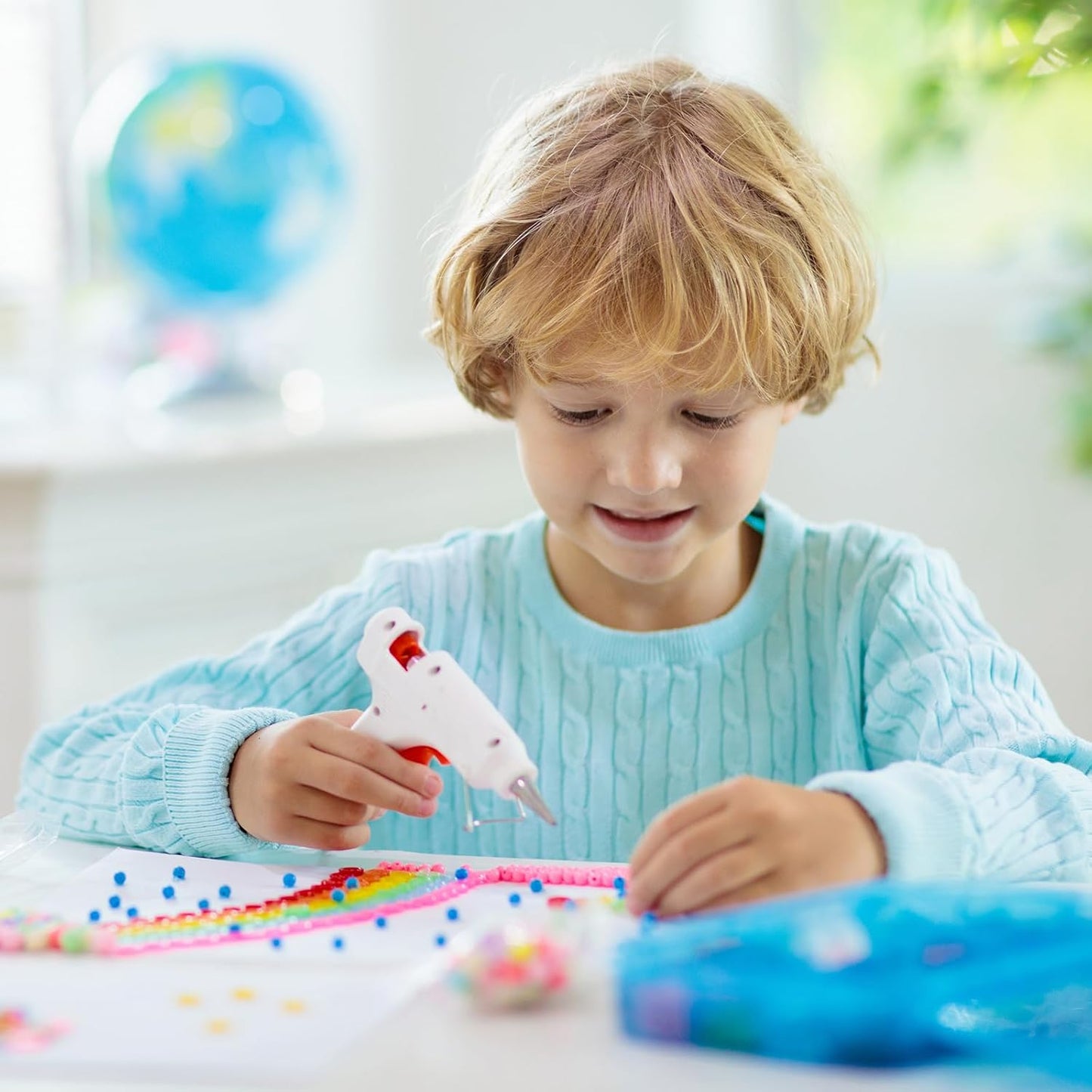 uxcell 20pcs Hot Glue Sticks for Glue Gun 7mm/0.27-inch x 8-inch Mini Hot Melt Adhesive Glue Stick Glitter Purple