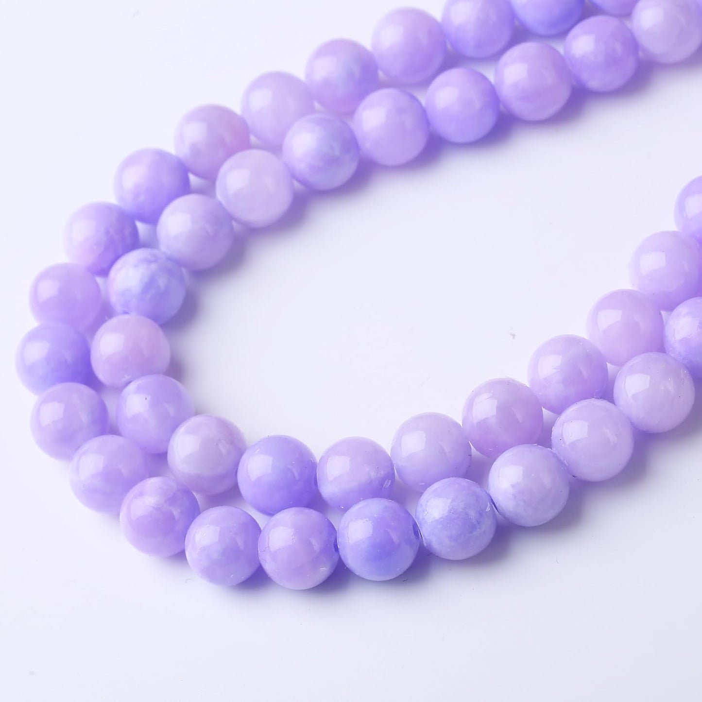 Purple Persian Jade Stone Beads Gemstone Round Crystal Energy Jade Beads Stone Beads for Jewelry Making DIY Bracelet Necklace Jewelry Making 1 Strand 15.5inch 45PCS 8MM