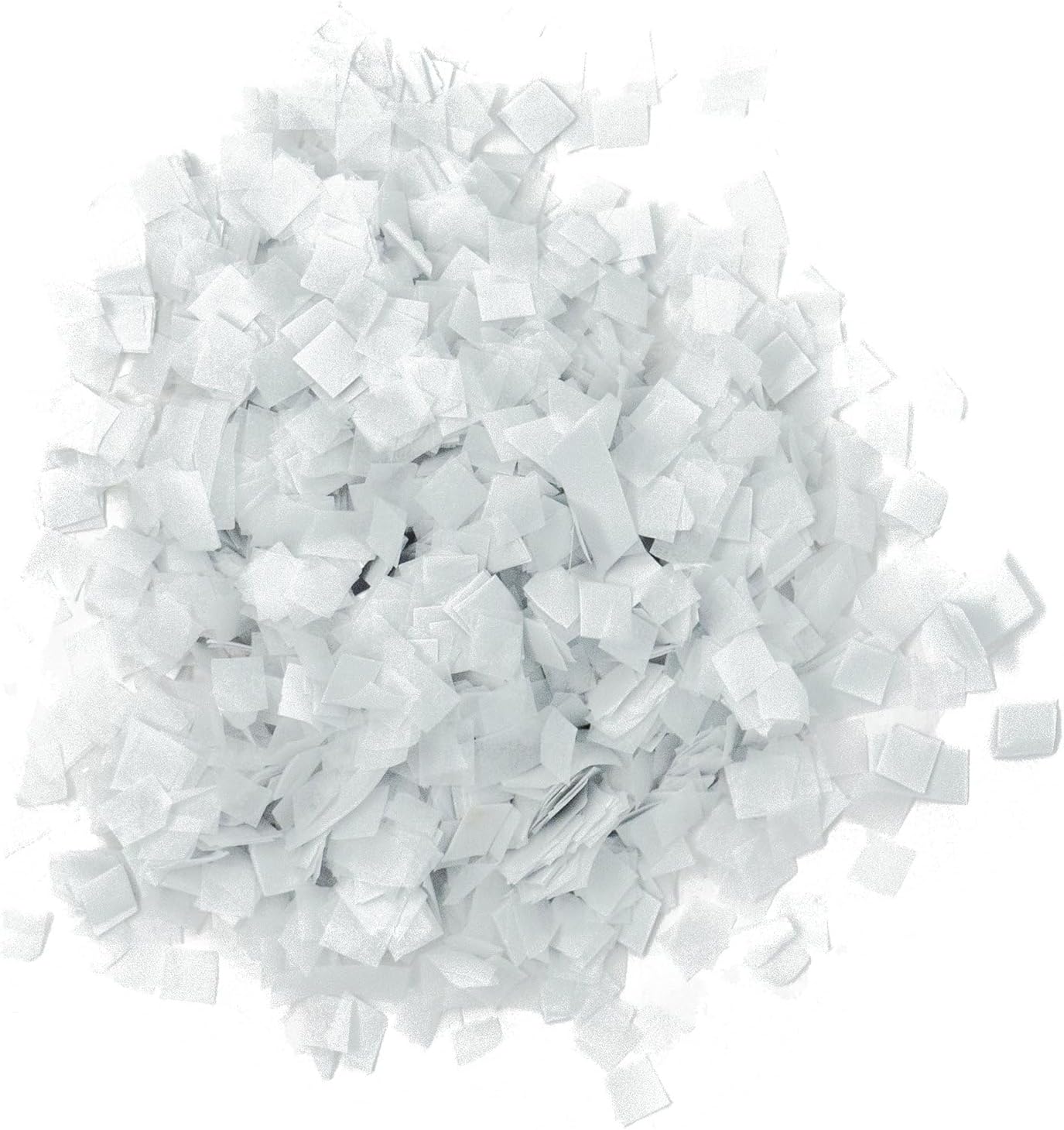 Ultimate Confetti Biodegradable Tissue Confetti, White Color - Fluttering Tissue Paper Squares for Confeti Cannon and Launcher Use, Table Decorations, and More (20 Handfuls per Bag, 1 lb) (White)
