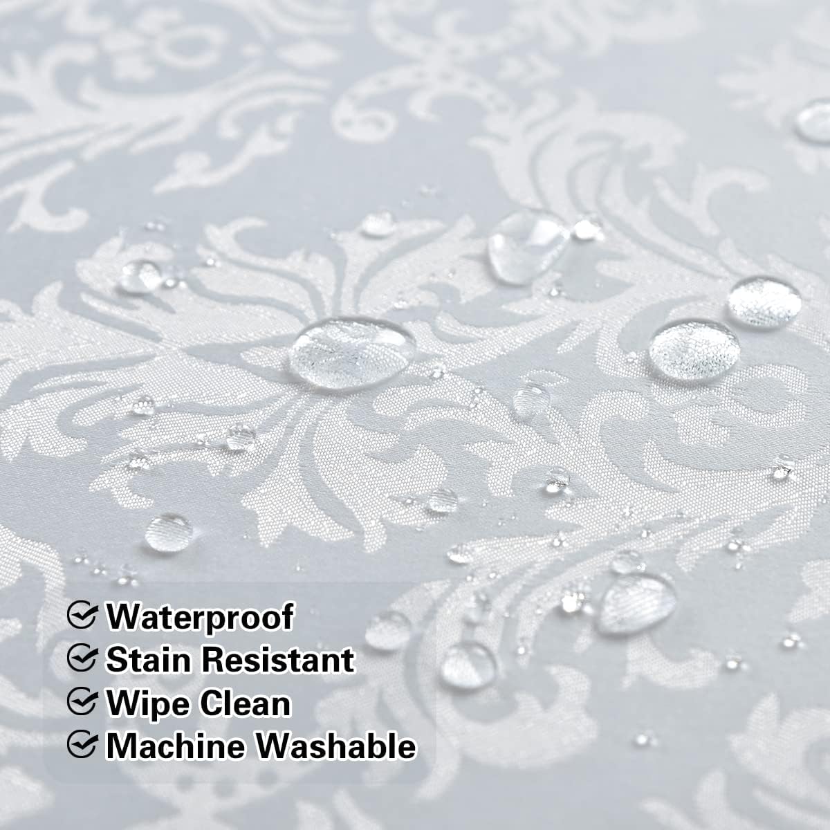 SASTYBALE White Cloth Napkins 20 x 20 Inch Set of 4, Washable Jacquard Damask Table Napkin for Kitchen Dining, Party, Wedding, Banquet(Square 20 x 20 Inch, 4 Pieces/Packs)