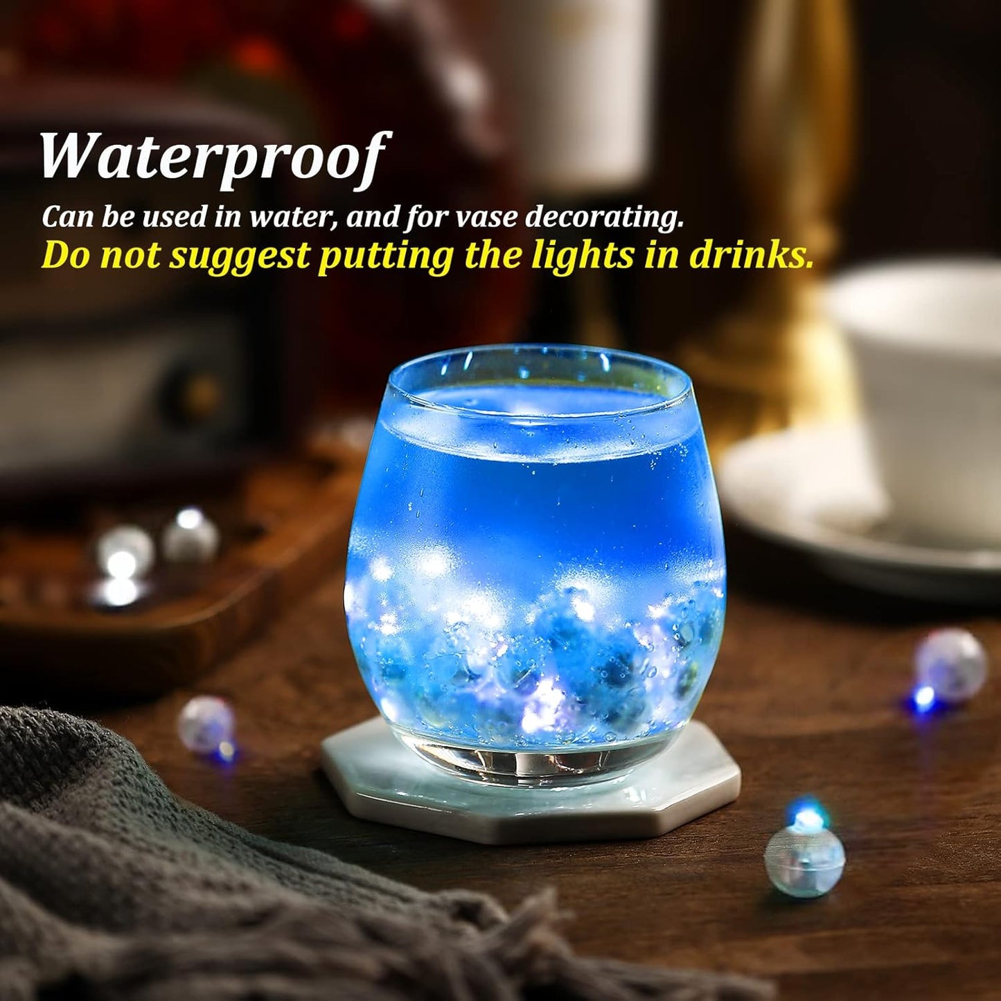 200PCs Balloon Lights, Long Standby Time Mini Ball Light, Mini Led Lights for Paper Lantern, Easter Eggs and Party Wedding Birthday Festival Christmas Decoration (Glow steadily Blue)