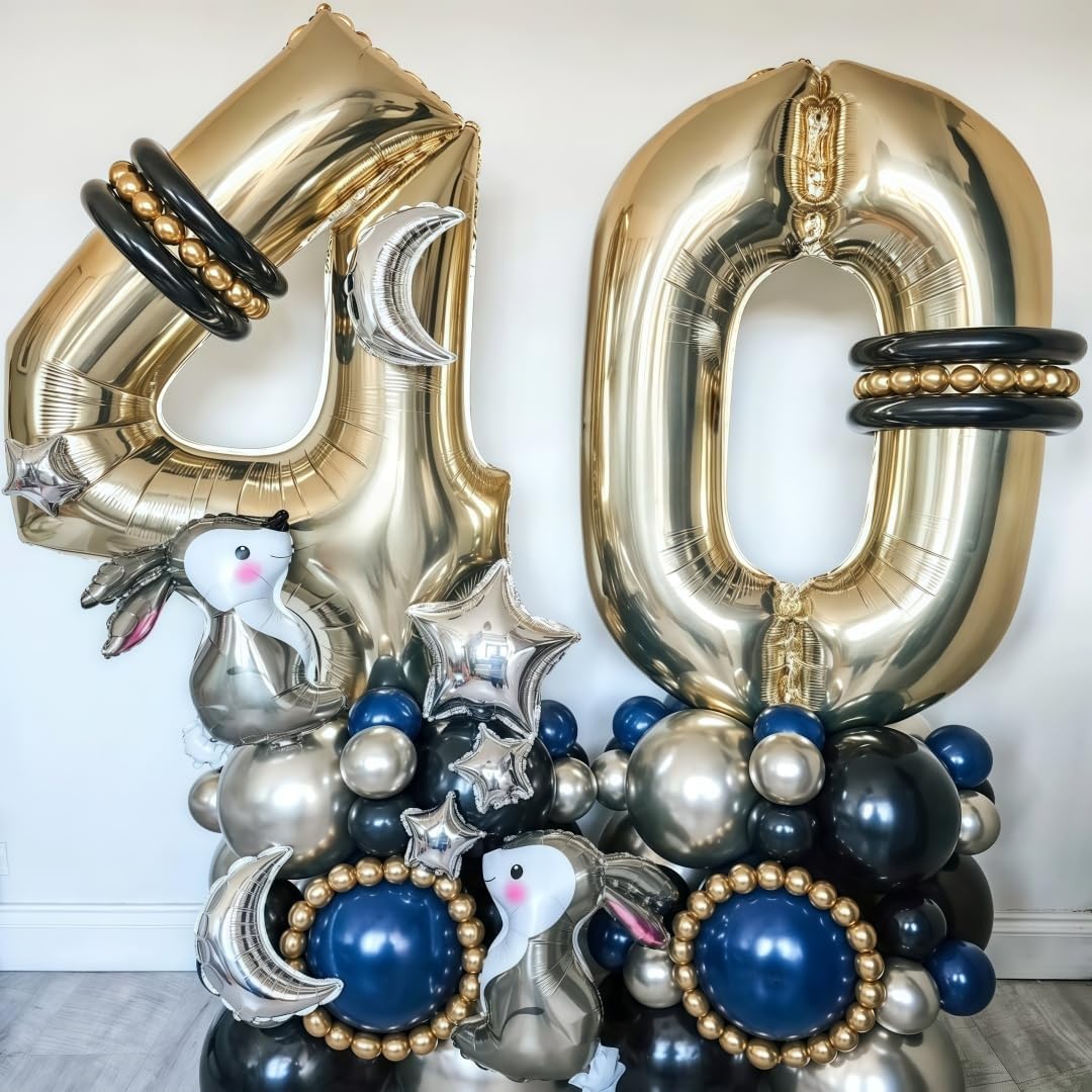 Champagne Gold 1 Balloon,40 Inch Light Gold Number 1 Balloon Big Foil Mylar Helium 1 Balloon for Birthday Party