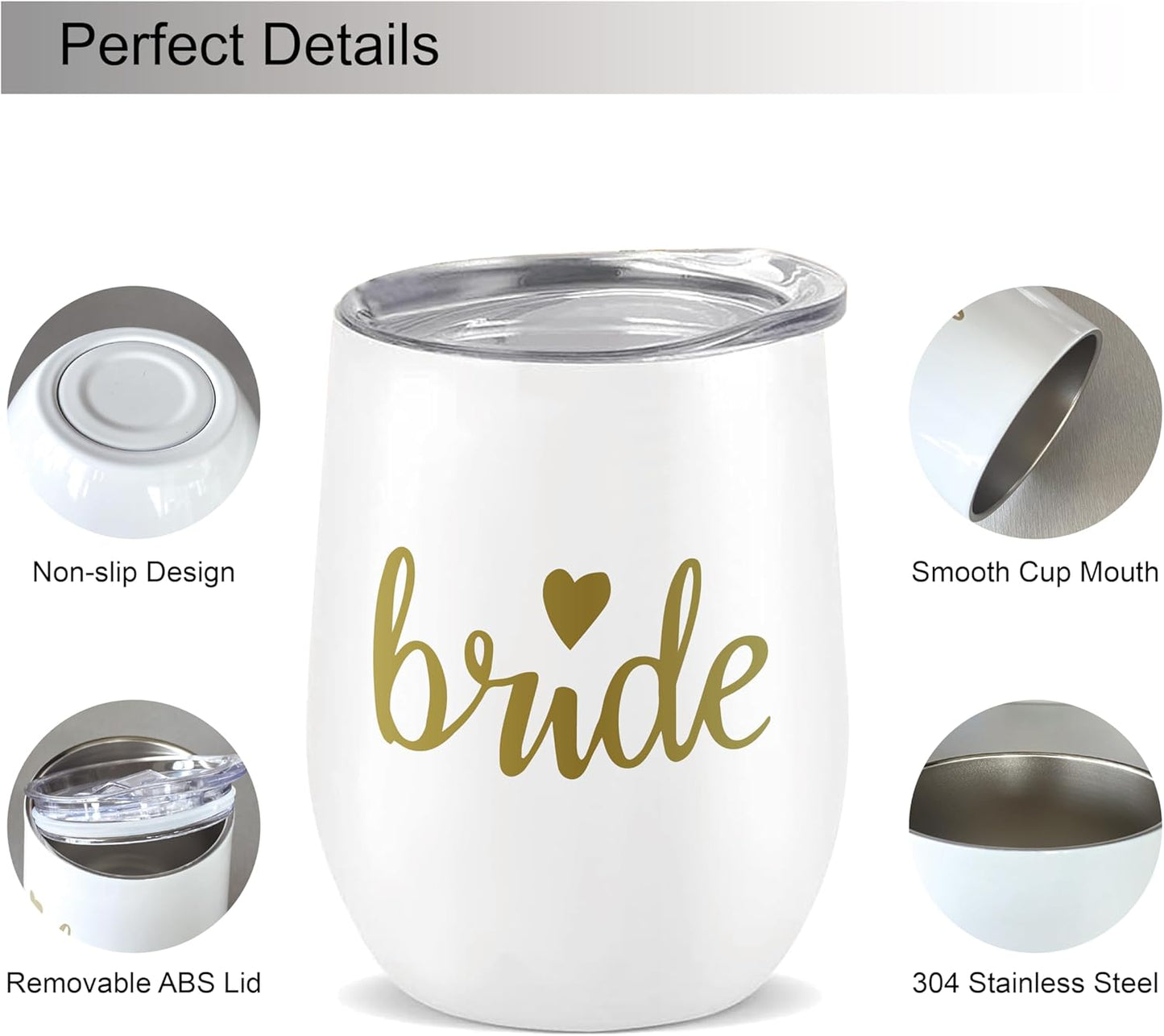 Bride Squad Bachelorette Party Cups 10 Pcs Team Bride Cups Bridesmaid Gifts Tumblers 12 Oz Insulated Cups with Lid and Straw(Black)