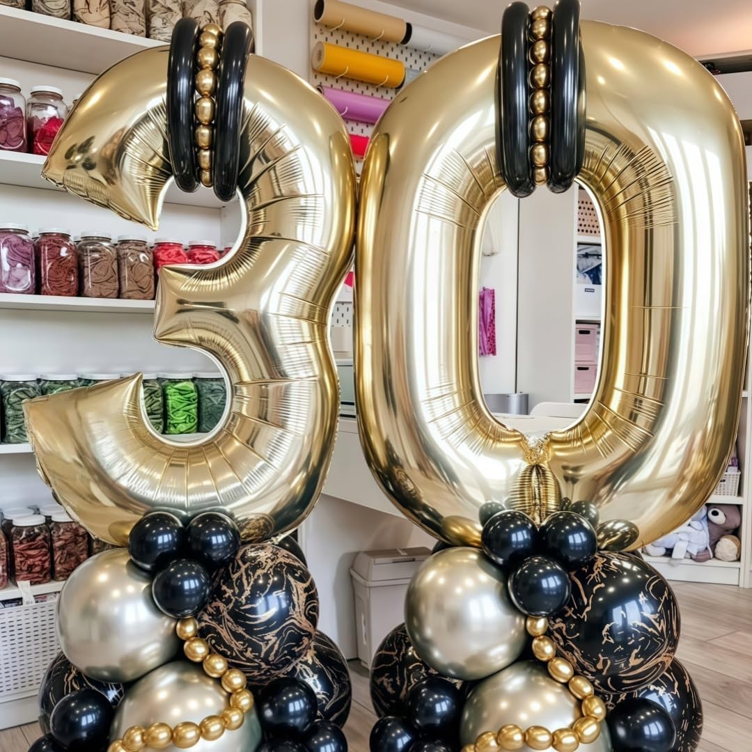 Champagne Gold 7 Balloon,40 Inch Light Gold Number 7 Balloon Big Foil Mylar Helium 7 Balloon for Birthday Party
