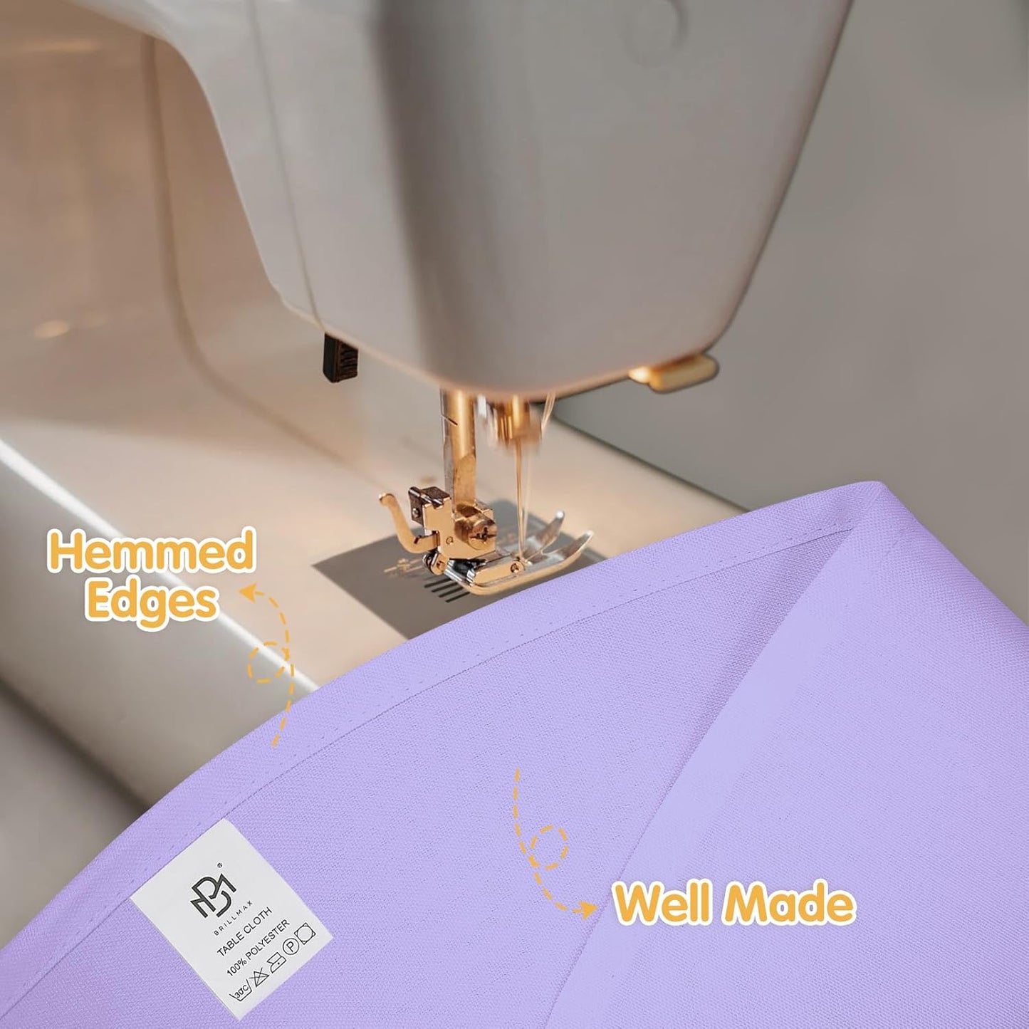 BRILLMAX 4 Pack Lavender Round Tablecloths 120 Inch - Circle Bulk Linen Polyester Fabric Washable Table Cloth Cover for Wedding Reception Banquet Birthday Party Buffet Restaurant