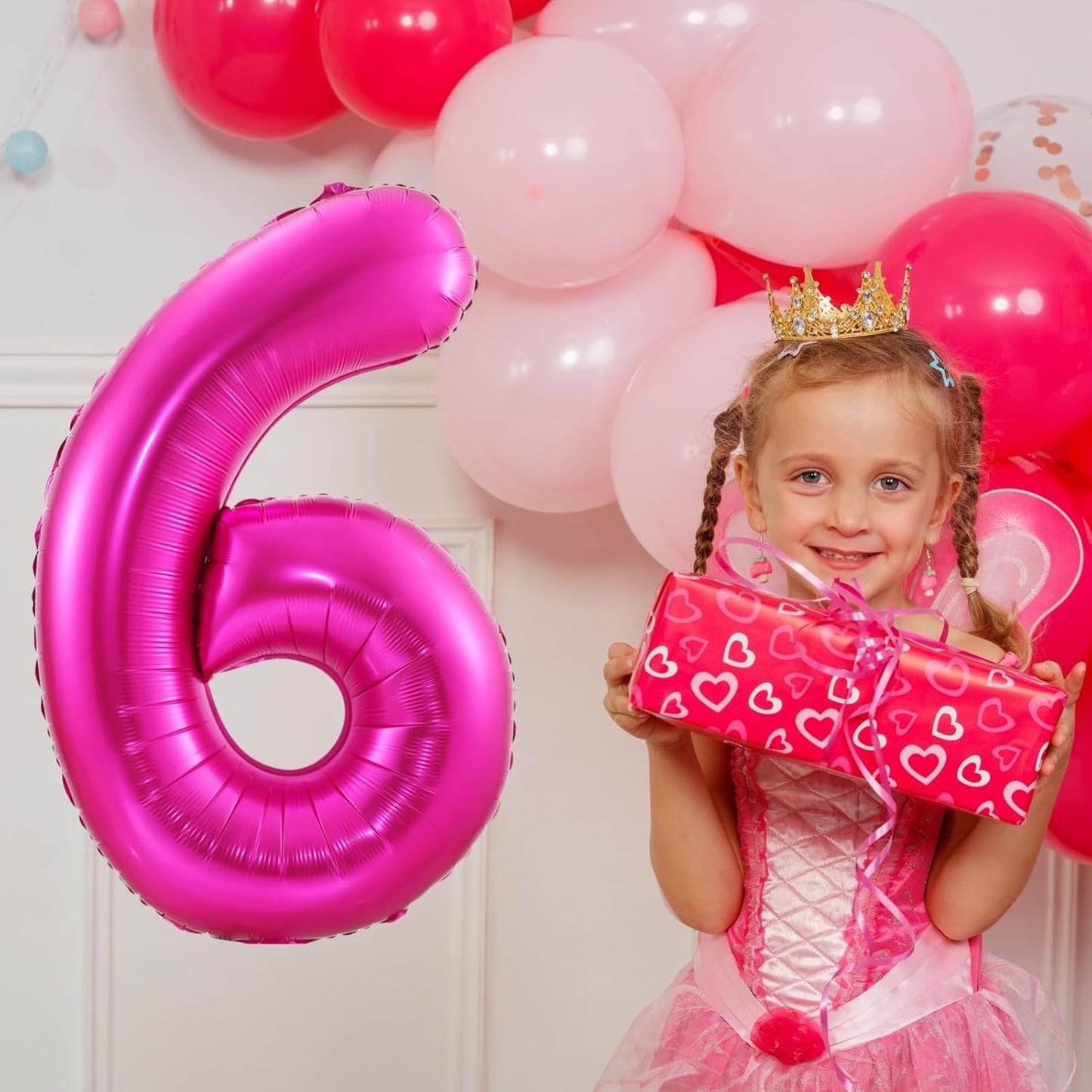 Hot Pink 9 Balloon,40 Inch Number 9 Balloon,9 Birthday Balloon Decorations, Foil Mylar Helium 9 Balloon Number for Birthday Party Decorations