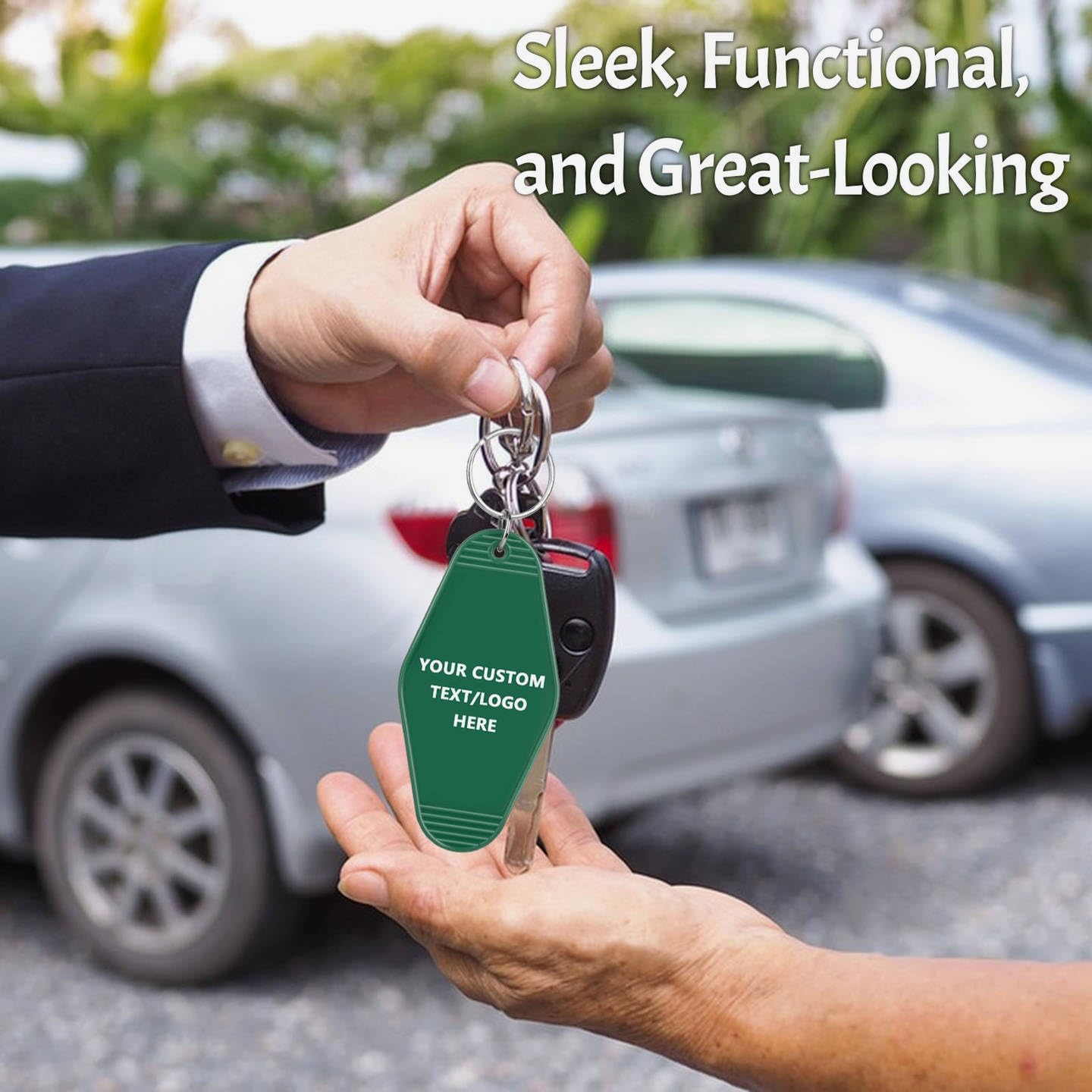 Custom Vintage Hotel Motel Keychains 200 Pack, Personalized Logo, Text Bulk - Perfect for Tradeshows, Campaign Gifts - Customizable Key Tags