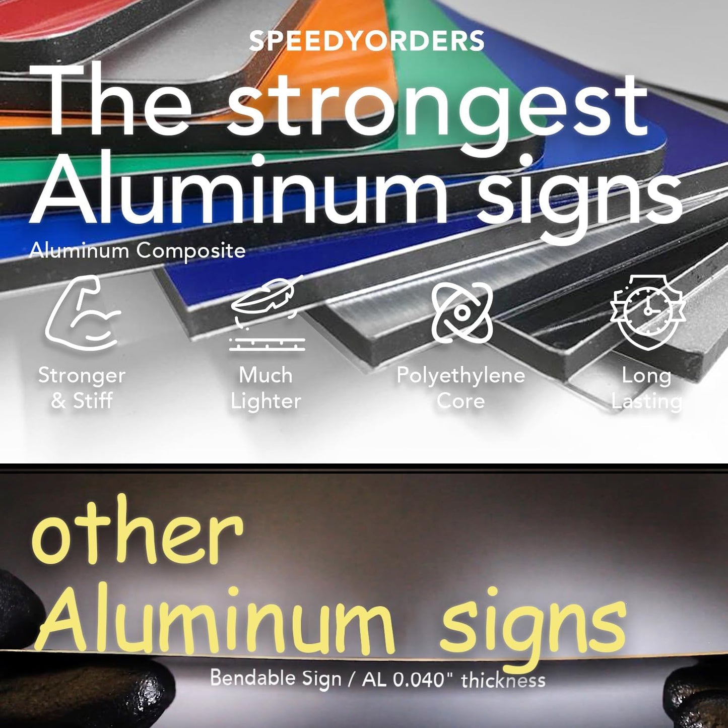 Custom Metal Signs, Personalized Aluminum, Customized Safety, Business Signs, Waterproof Outdoor, White Aluminum (Brown, 18x12 In)