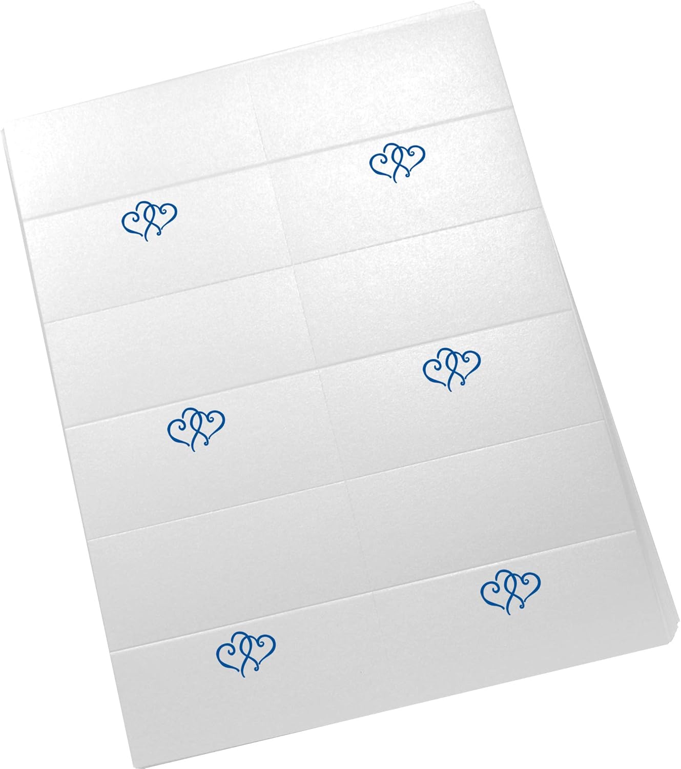 Linked Hearts Printable Place Cards, Royal Blue (Choose Color), Set of 60 (10 Sheets), Laser & Inkjet Printers - Wedding, Party, Dinner, and Special Events - Made in the USA