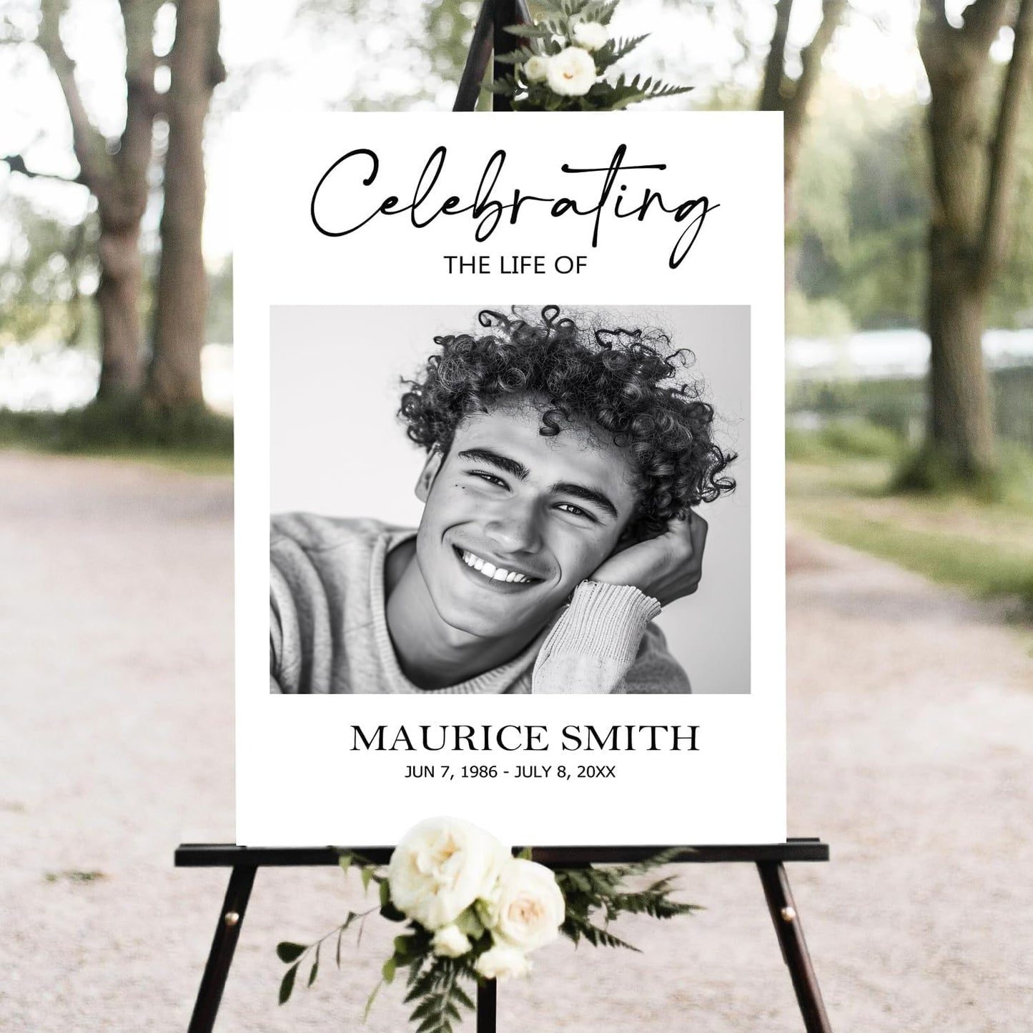 Personalized Funeral Welcome Sign, Celebration of Life Decoration, Modern Funeral Sign, Memorial Sign, Funeral Decor, Celebration of Life Welcome Sign, Celebration of Life Decoration, Funeral program