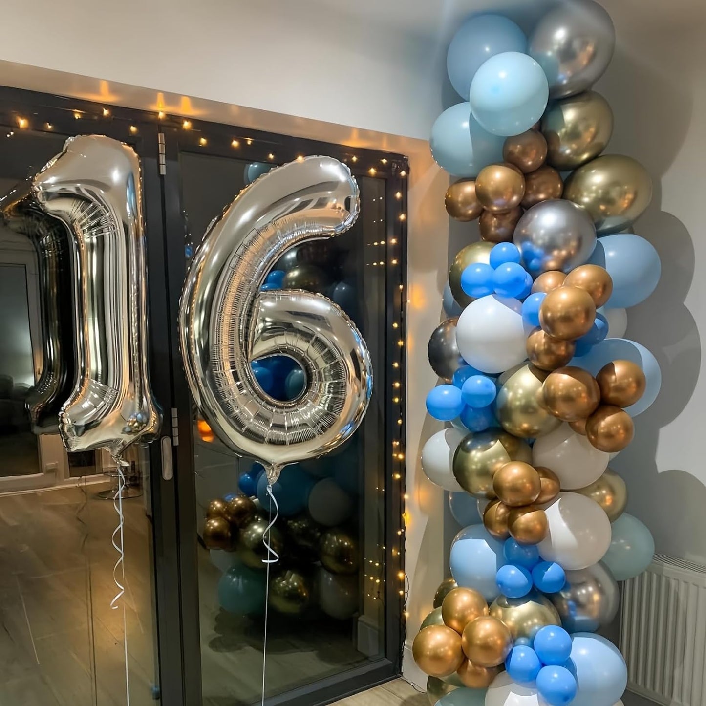Silver 9 Balloon,40 Inch Number 9 Balloon,9 Birthday Balloon Decorations,Helium Silver 9 Balloon Number for Birthday Party Decorations