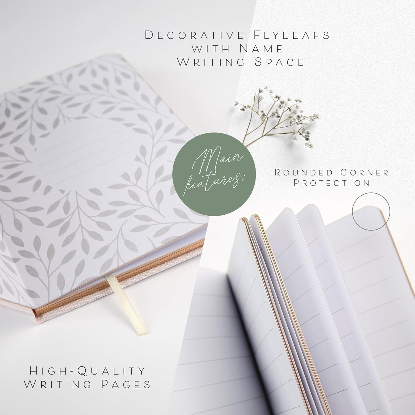 Personalized 2025 Vow Books His & Hers - Mint & Sage Linen Wedding Vow Books Ideal as Wedding Accessories for Brides & Grooms, His & Hers Gifts - Wedding Registry Must Haves 2025 & Elopement Essentials