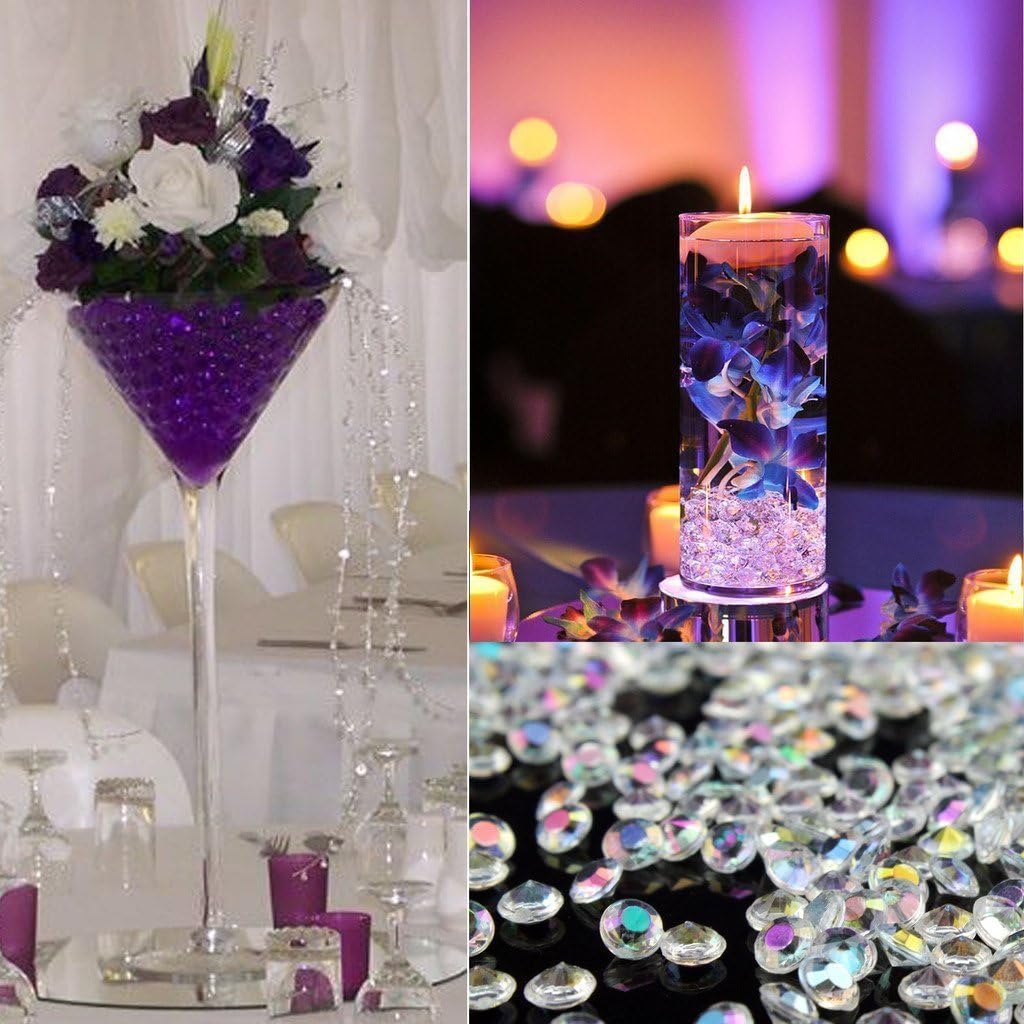 10000 pcs/Pack Wedding Table Scatter Confetti Crystals Acrylic Diamonds Vase Fillers 4.5 mm Rhinestones for Wedding, Bridal Shower, Vase Beads Decorations (Burgundy)
