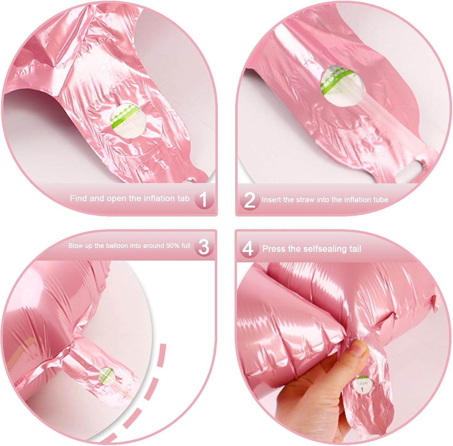Large 40 Inch Pearlescent Pink 3 Number Balloon, 3 13 23 30 33 36 38 Pearl Pink Birthday Party Decorations, Numbers Three Foil Balloons for Anniversary Party Graduations Celebration Supplies