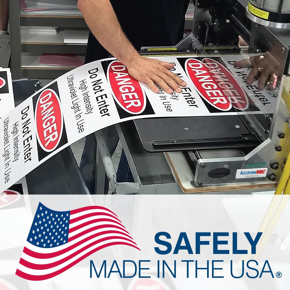 Custom OSHA Style Notice Sign 10" x 14" Adhesive Vinyl Sign, Customizable "Your Text Here", by AccuformNMC Made in USA