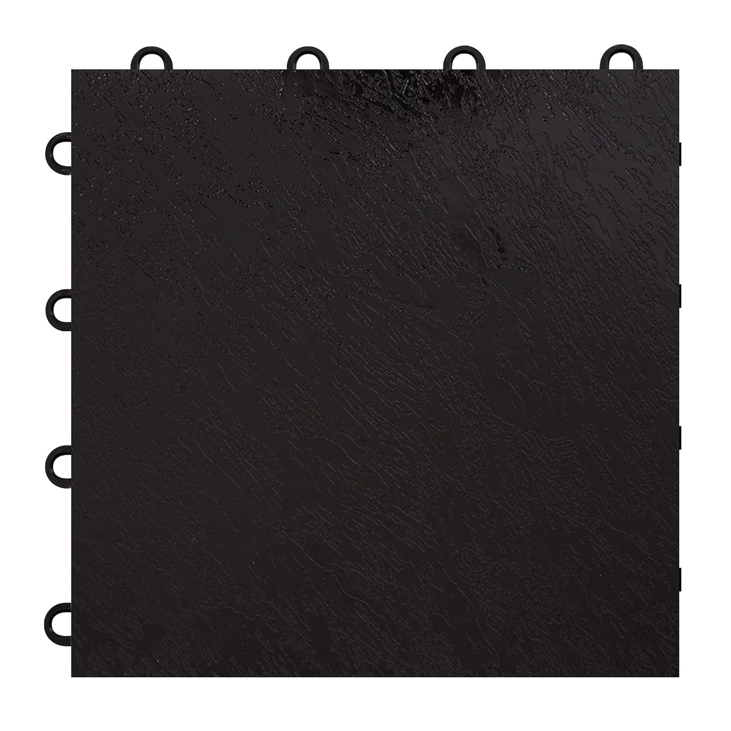 IncStores 3/8" Thick Snap Together Dance Flooring Tiles | 12”x12” Printed Vinyl Dance Floor Tiles for Practice & Performance | Black | 52 Tile Pack
