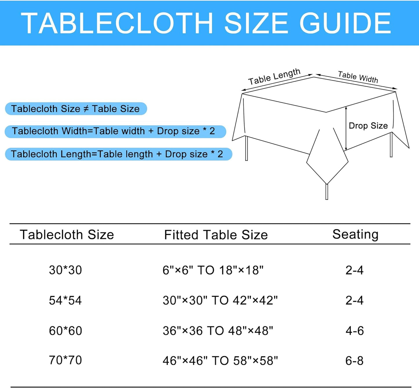 Hiasan Faux Linen Square Tablecloth - Wrinkle and Stain Resistant Washable Table Cloth for Kitchen Dining Room Holiday Table Cover for Dinner, Champagne, 70 x 70 Inch