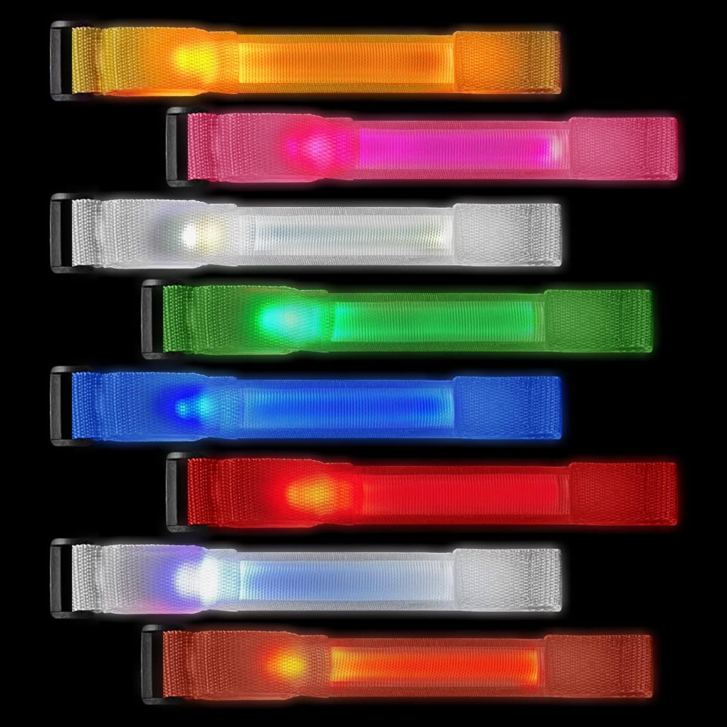 M.best 32pcs LED Light Up Bracelets Glow Flashing Wristbands Glow in The Dark Party Supplies for Wedding, Raves, Concert, Camping,Sporting Events, Party