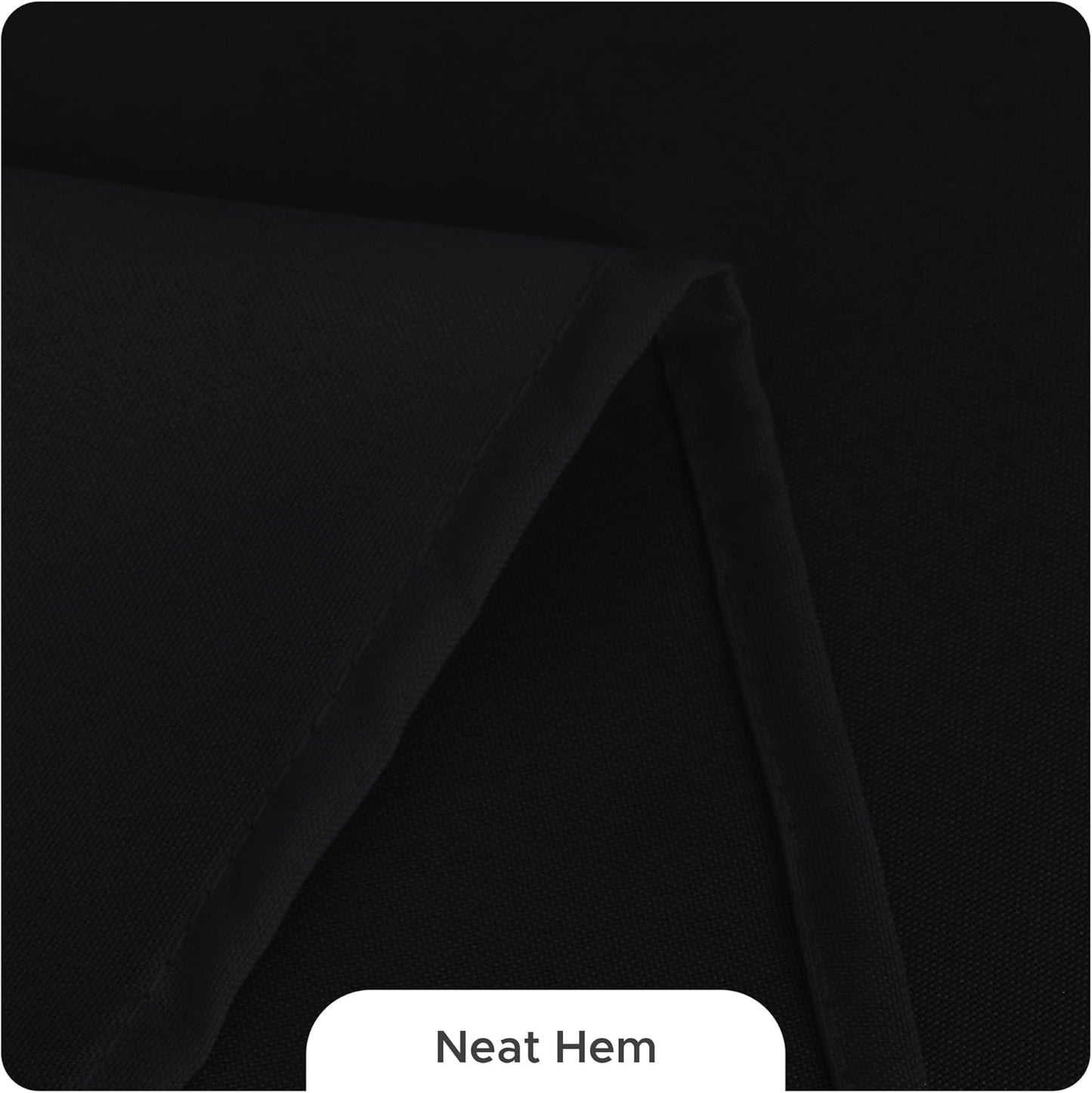 Fitable 8 Pack Round Tablecloths: Stain Resistant Wrinkle Free Circle Table Clothes, Washable Reusable Polyester Table Covers for Wedding Party Birthday Banquet Reception(Black, 120 Inch)